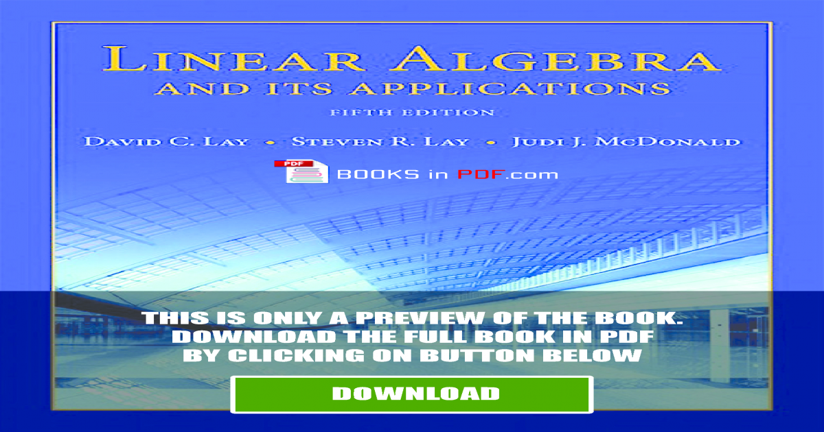 Linear algebra and its applications 5th edition